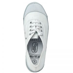 Kid's White Colour Canvas Sports Shoe