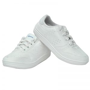 Kid's White Colour Artificial Leather Sports Shoe