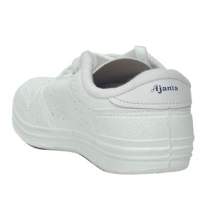 Kid's White Colour Artificial Leather Sports Shoe