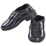 Kid's Black Colour Synthetic Derby Boots