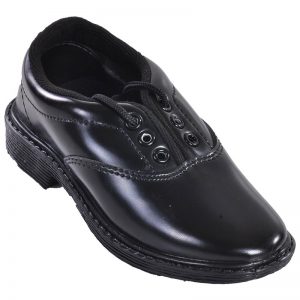 Kid's Black Colour Synthetic Derby Boots