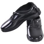 Kid's Black Colour Synthetic Derby Boots