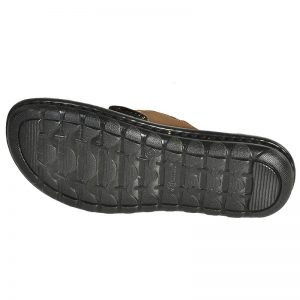 Men's Black & Brown Colour PU Sandals