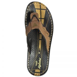 Men's Black & Brown Colour PU Sandals