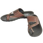 Men's Black & Brown Colour PU Sandals