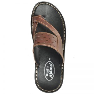 Men's Black & Brown Colour PU Sandals