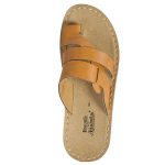 Men's Tan & Yellow Colour PU Sandals