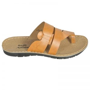 Men's Tan & Yellow Colour PU Sandals