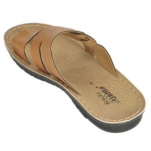 Men's Tan & Yellow Colour PU Sandals