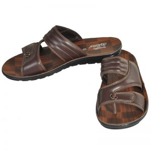 Men's Brown Colour PU Sandals