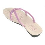 Women's Pink & White Colour PU Sandals