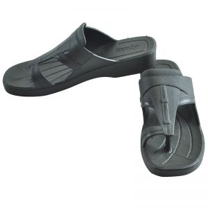 Women's Black Colour Synthetic Sandals