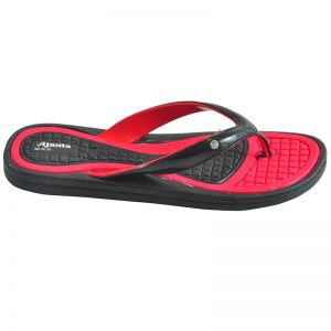 Men's Black & Red Colour Synthetic Sandals