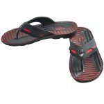 Men's Black & White Colour Synthetic Sandals