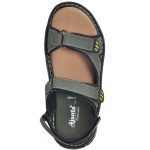 Men's Green & Beige Colour Synthetic Leather Sandals