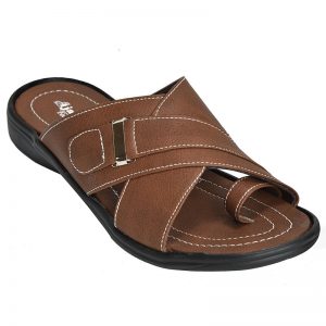 Men's Brown Colour Synthetic Leather Sandals