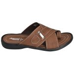 Men's Brown Colour Synthetic Leather Sandals