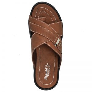 Men's Brown Colour Synthetic Leather Sandals