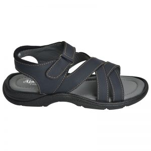 Men's Dark Blue Colour Synthetic Leather Sandals