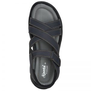 Men's Dark Blue Colour Synthetic Leather Sandals