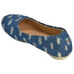 Women's Navy Blue Colour Synthetic Leather Ballerines