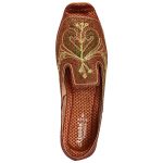 Men's Maroon Colour Synthetic Leather Sherwani Jutti Shoes