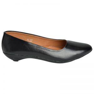 Women's Black Colour Synthetic Leather Ballerines