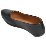 Women's Black Colour Synthetic Leather Ballerines