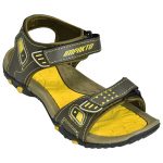 Men's Green & Yellow Colour Synthetic Leather Sandals