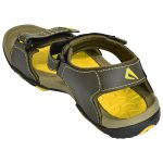 Men's Green & Yellow Colour Synthetic Leather Sandals
