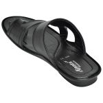 Men's Black Colour Synthetic Leather Sandals