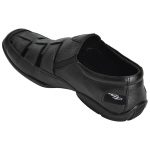 Men's Black Colour Synthetic Leather Peshawari Sandals