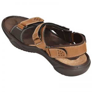 Men's Brown Colour Synthetic Leather Sandals