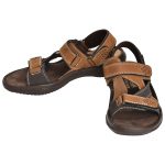 Men's Brown Colour Synthetic Leather Sandals