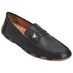 Men's Black Colour Synthetic Leather Loafers