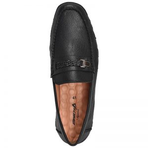 Men's Black Colour Synthetic Leather Loafers