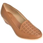 Women's Tan Colour Synthetic Leather Ballerines