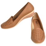 Women's Tan Colour Synthetic Leather Ballerines