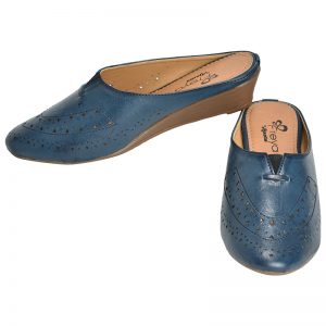 Women's Blue Colour Synthetic Leather Jelly Shoes