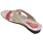 Women's Red & Beige Colour Synthetic Sandals