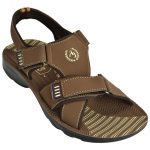 Men's Brown Colour Synthetic Leather Sandals