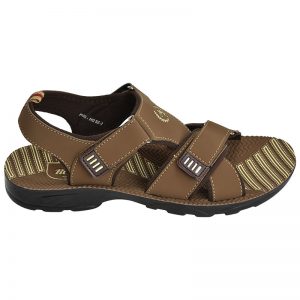 Men's Brown Colour Synthetic Leather Sandals