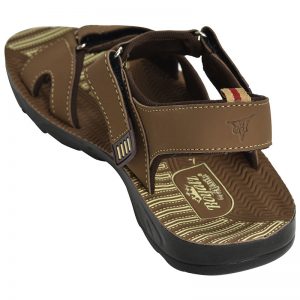 Men's Brown Colour Synthetic Leather Sandals