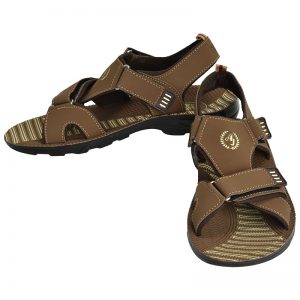 Men's Brown Colour Synthetic Leather Sandals