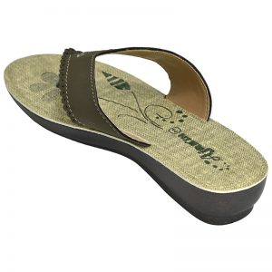 Women's Green Colour Synthetic Leather Sandals