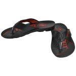 Men's Black & Red Colour Synthetic Leather Sandals