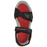 Men's Black & Red Colour Synthetic Leather Sandals