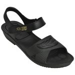 Women's Black Colour Rubber Sandals