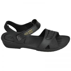 Women's Black Colour Rubber Sandals