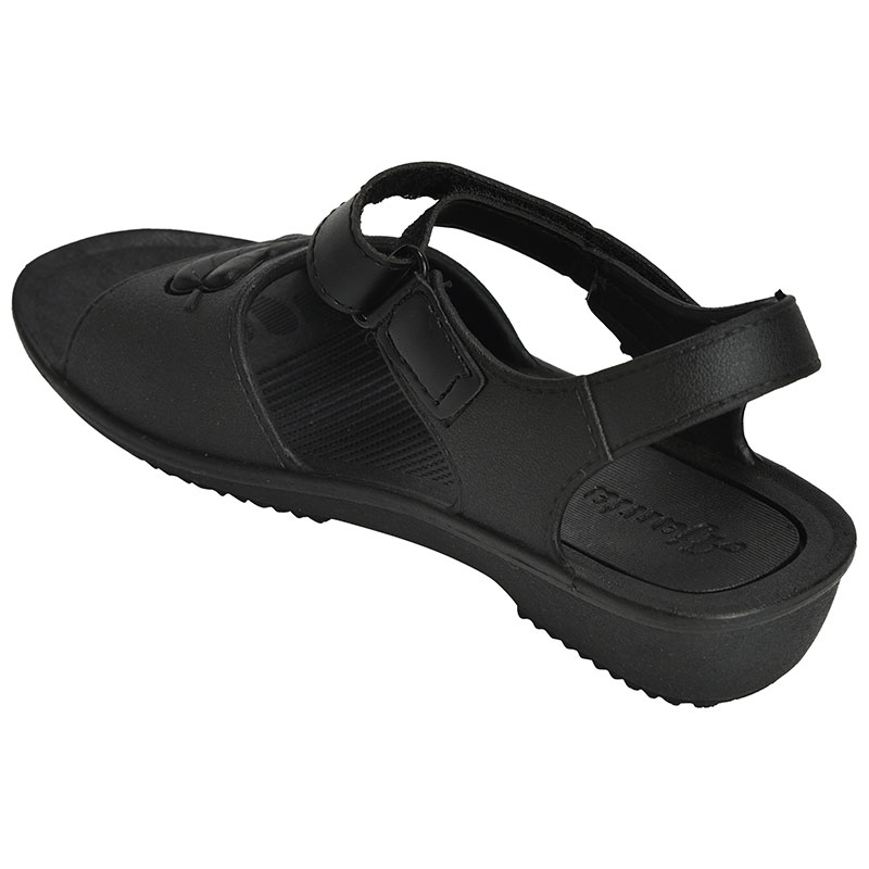 rubber black sandals